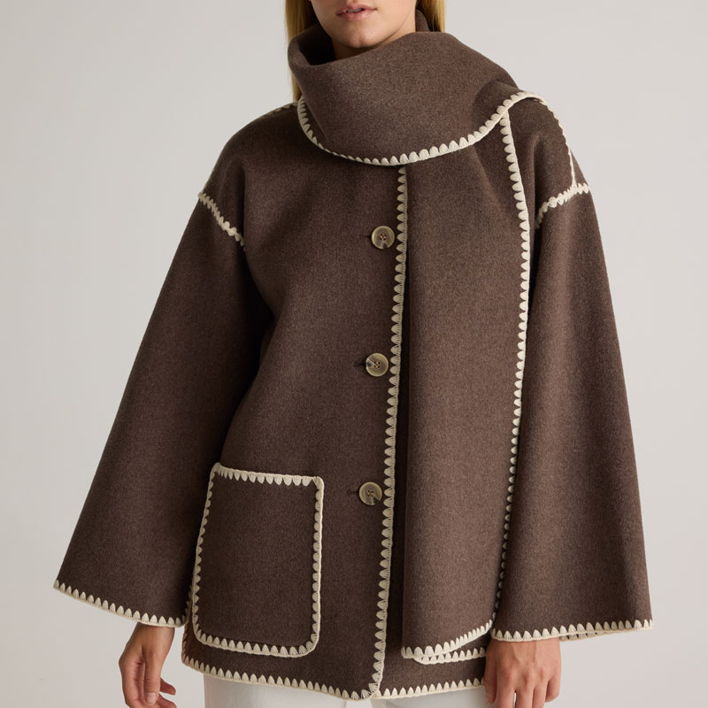 wool scarf coat