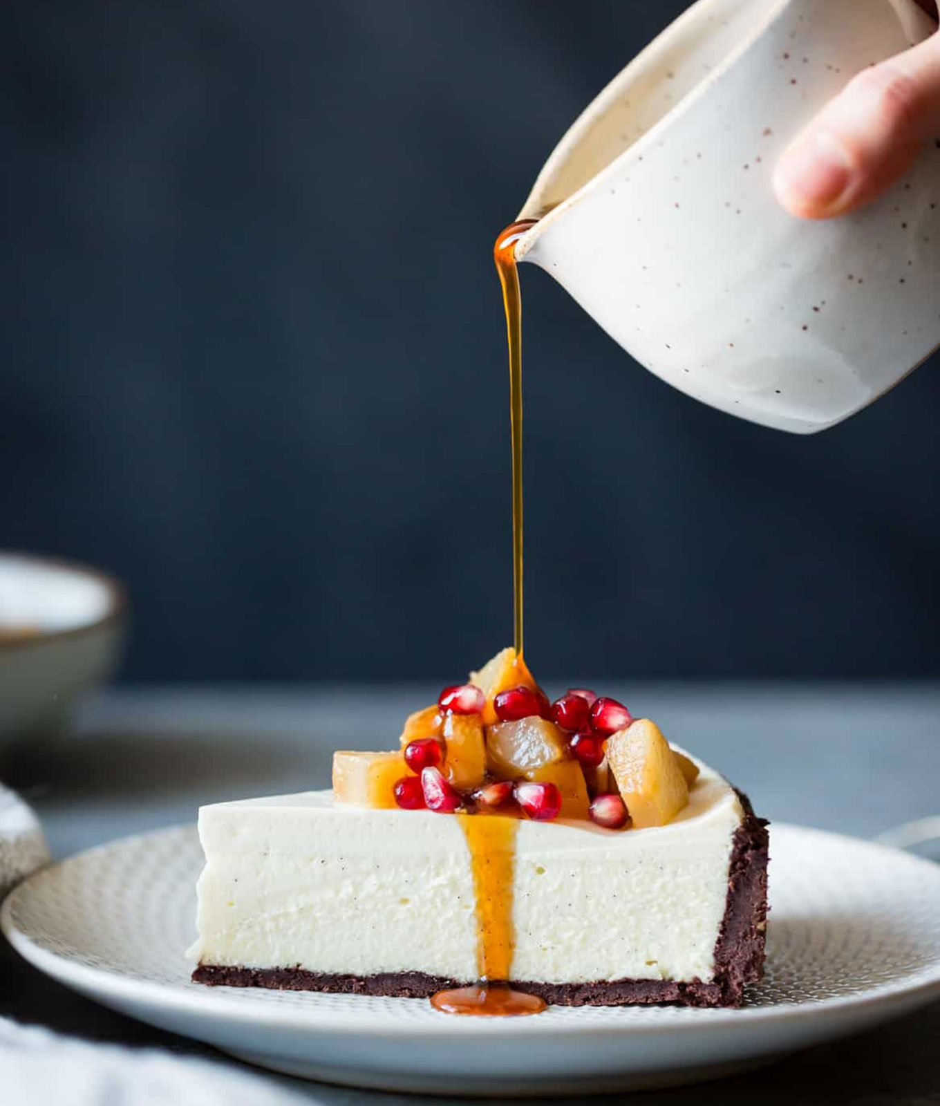 thanksgiving cheesecake Chocolate Crusted Che%CC%80vre Cheese