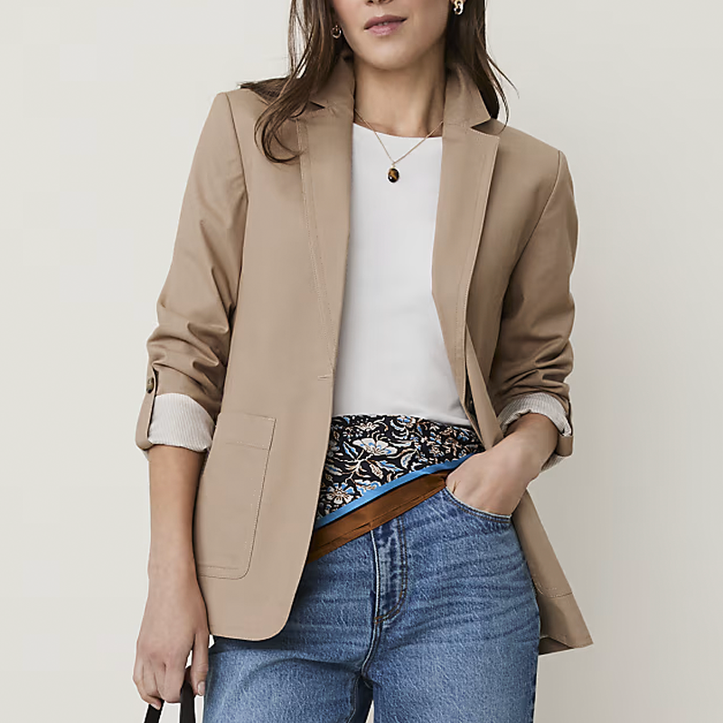 ann taylor beige blazer