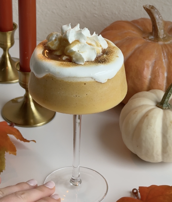 frozen pumpkin marshmallow slush
