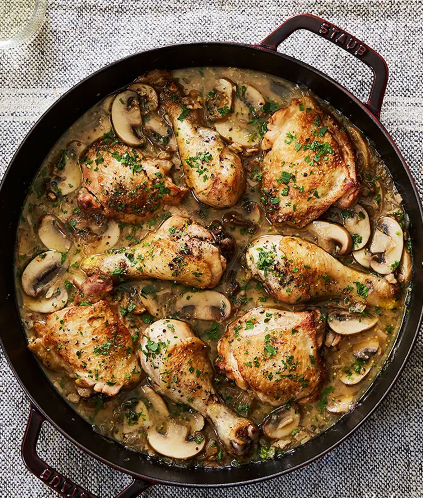 december dinner recipes: easy white wine coq au vin