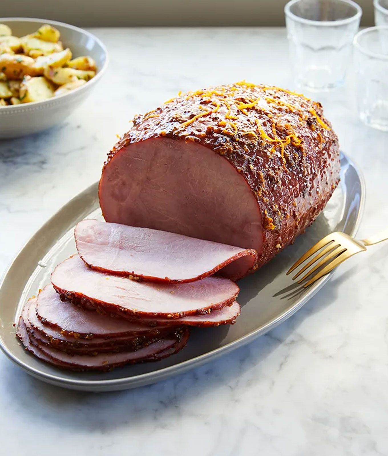 december dinner recipes: spicy orange honey glazed ham