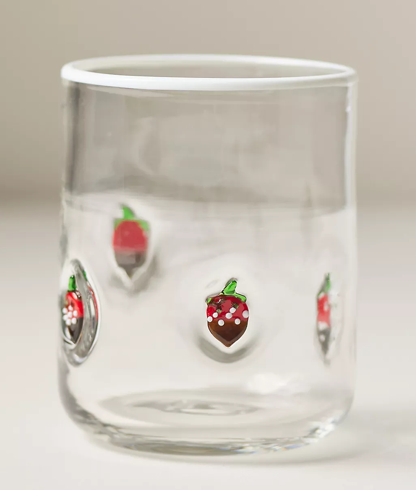 Anthropologie Valentine's Day 2026: chocolate covered strawberry icon glass