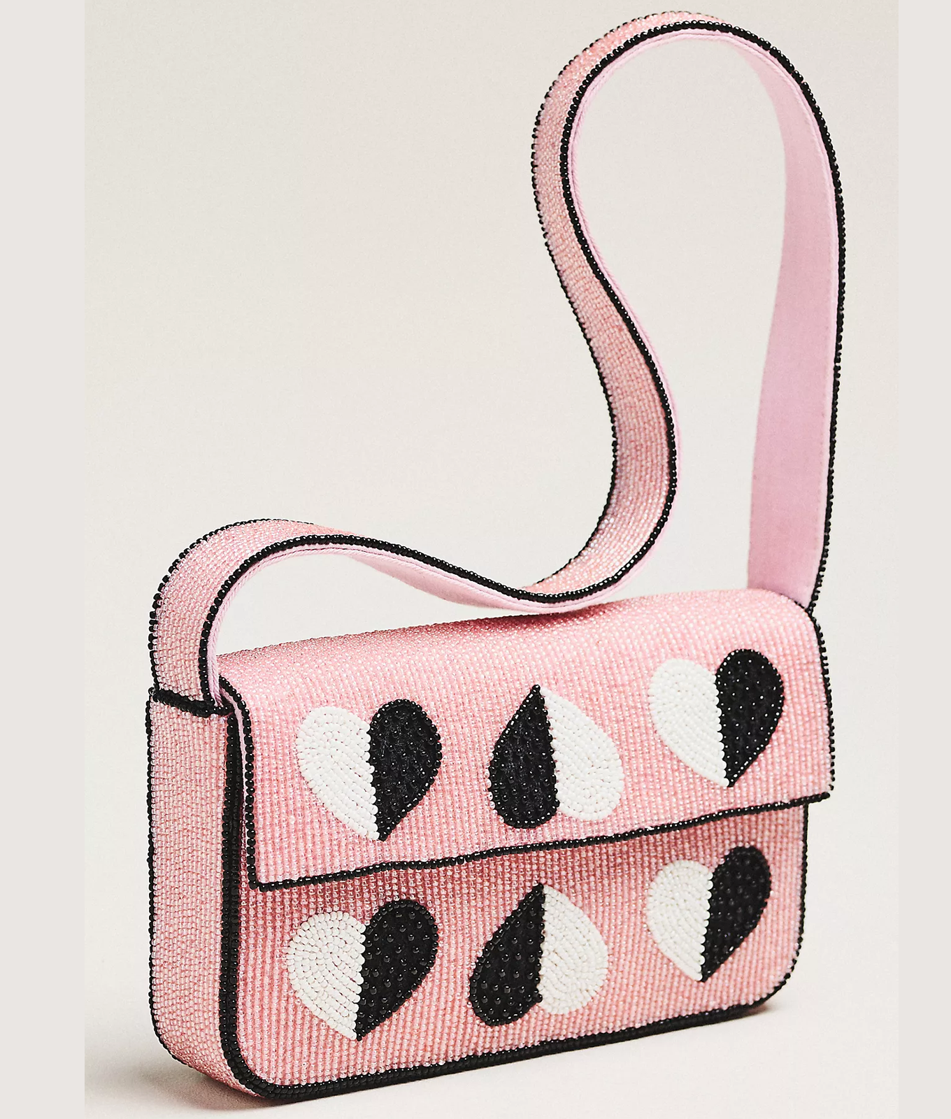Anthropologie Valentine's Day 2026: Pink beaded heart bag