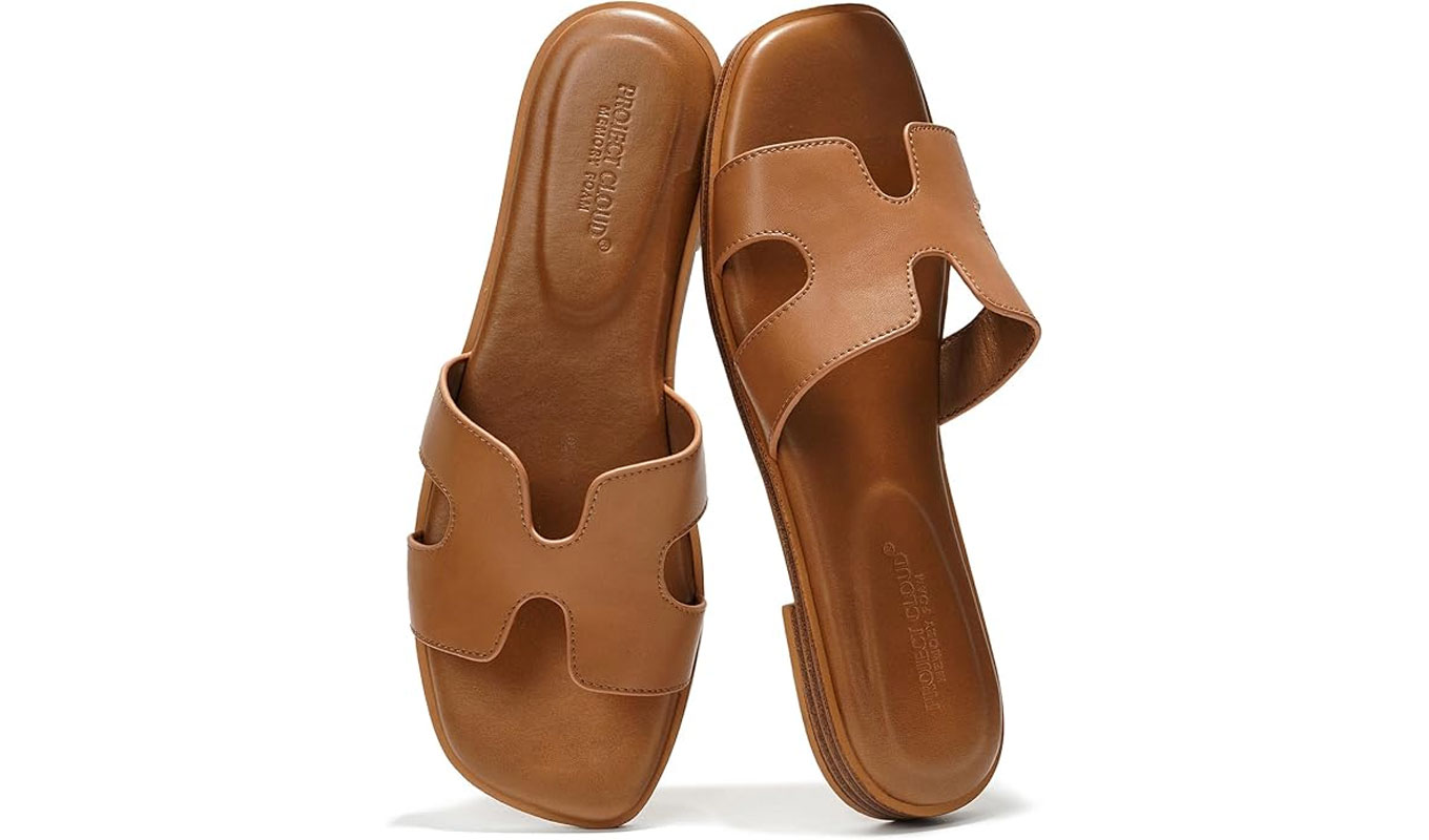 project cloud leather sandals