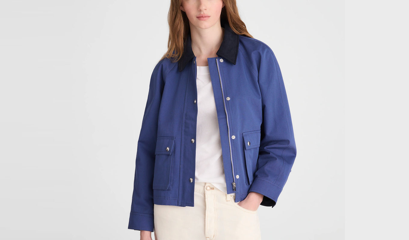 madewell blue work jacket