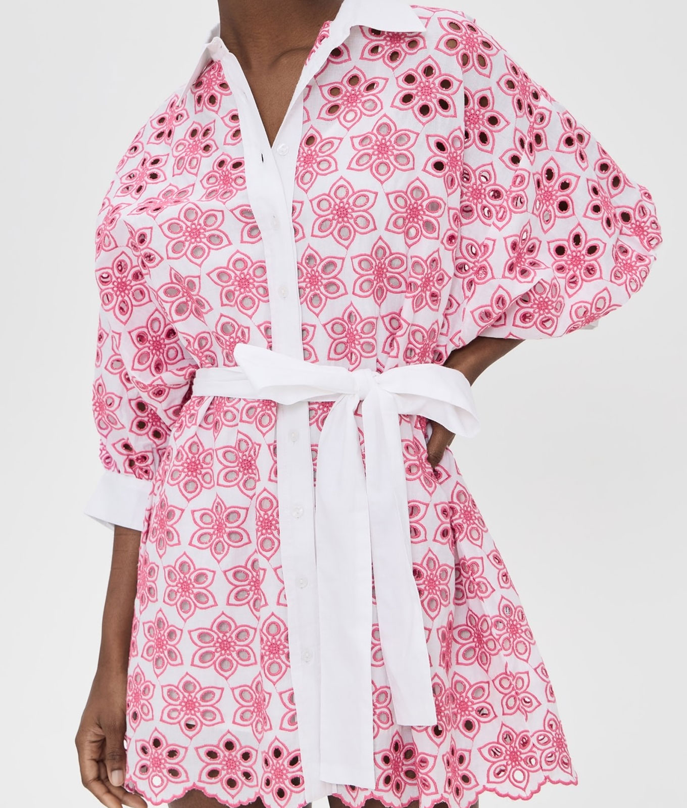 shopbop sale pink eyelet dress