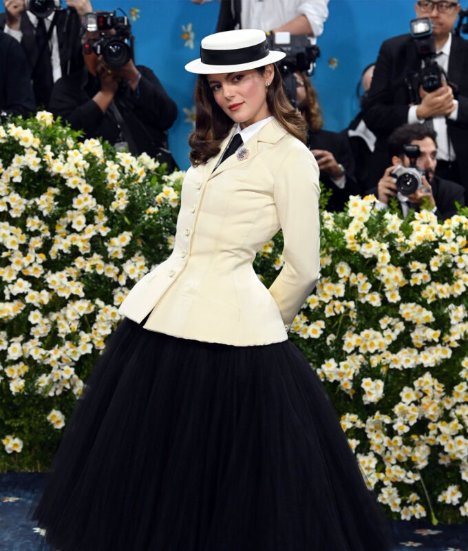 met gala themes over the years: 2025 superfine: tailoring black style. monica barbaro in dior