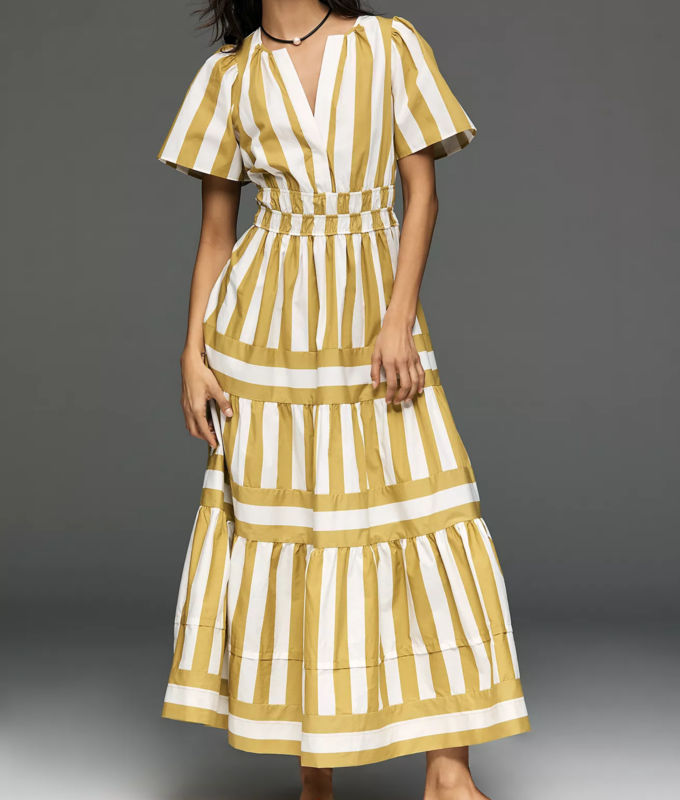 PureWow Readers Favorite Awards 2026: Anthropolgoie yellow striped Somerset dress
