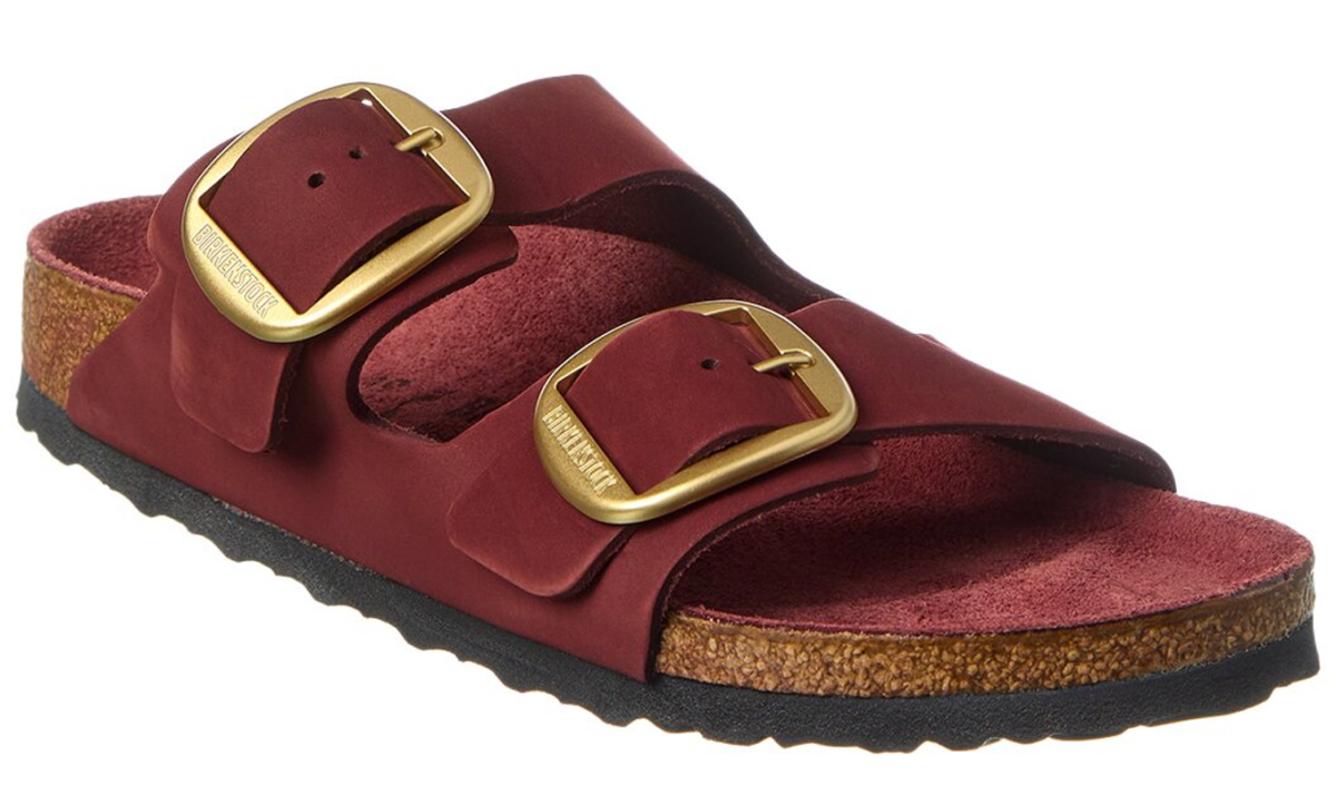 Secret Birkenstock Sale: Burgundy Arizona Big Buckle Sandal