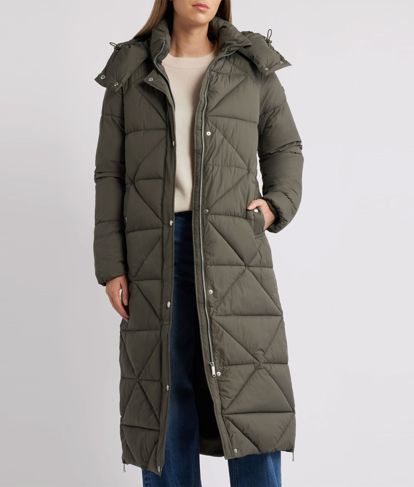 nordstrom half yearly green puffer