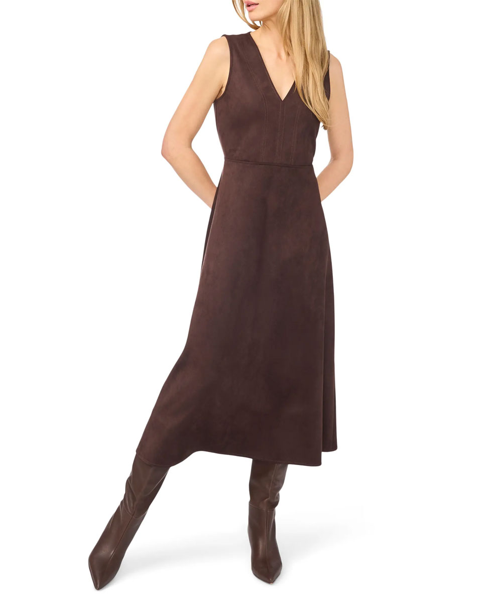 best nordstrom dresses: halogen faux suede midi dress