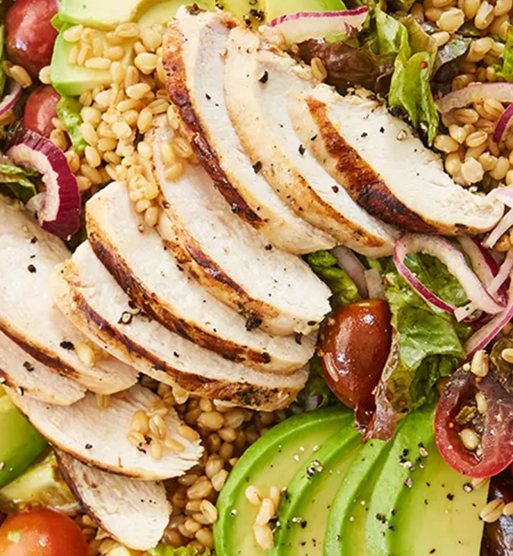 easy august dinner recipes grilled lemon herb chicken and avocado salad univ 720x780