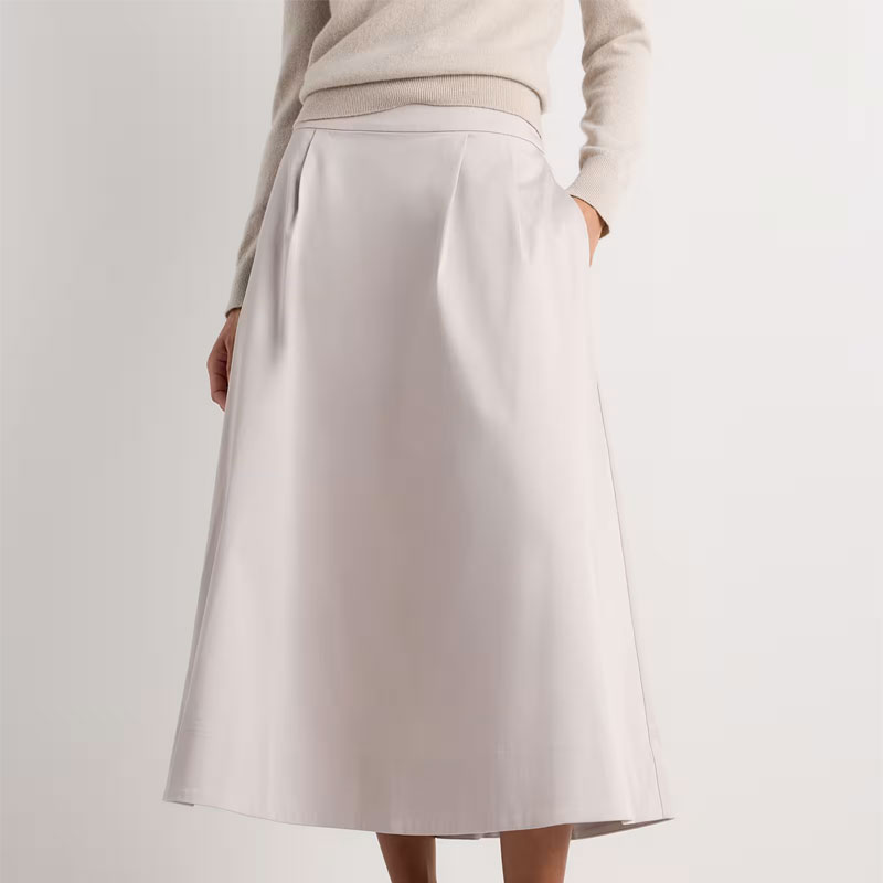 fall fashion trends quince sateen aline skirt