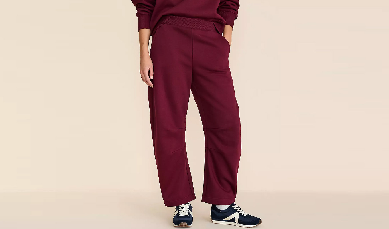 loft sale burgundy sweatpants