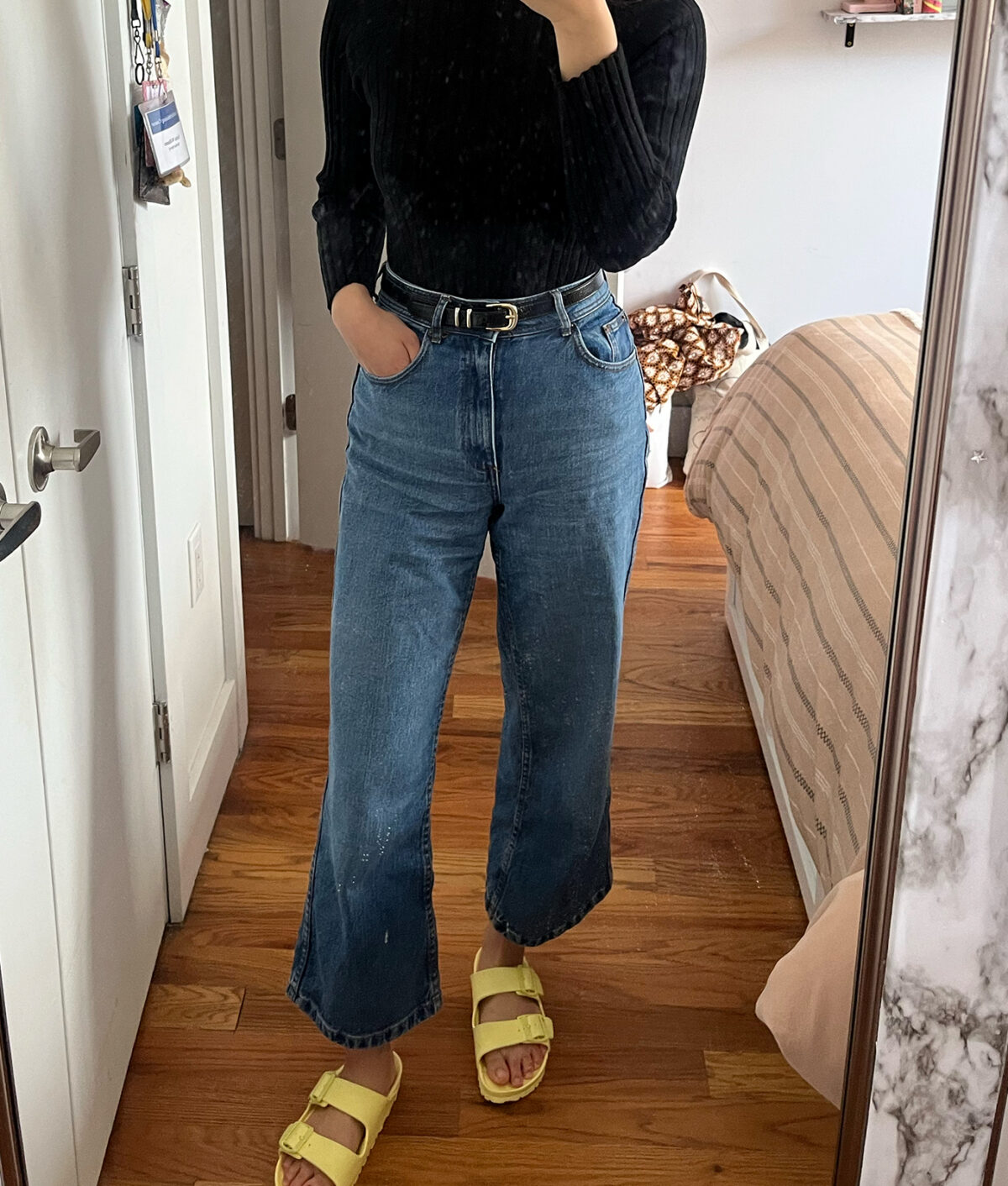most comfortable pants: sézane le crop jeans