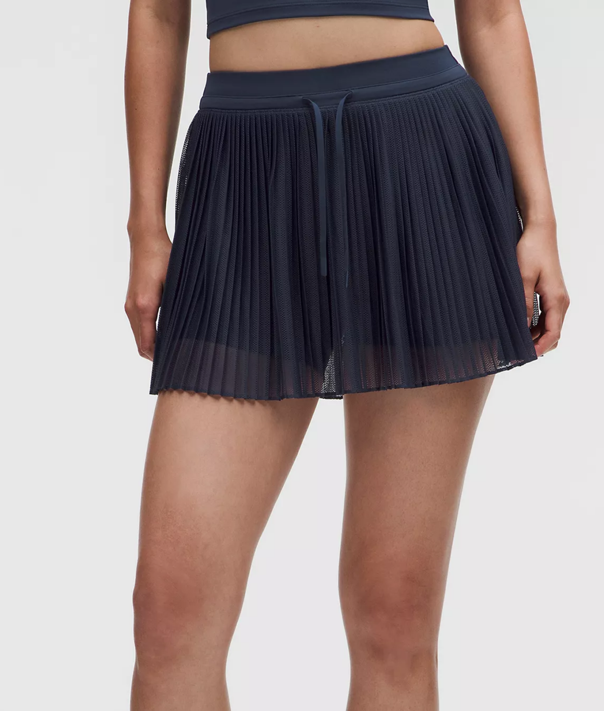 Tenniscore Trend for Fall 2026: lululemon blue sheer tennis skirt
