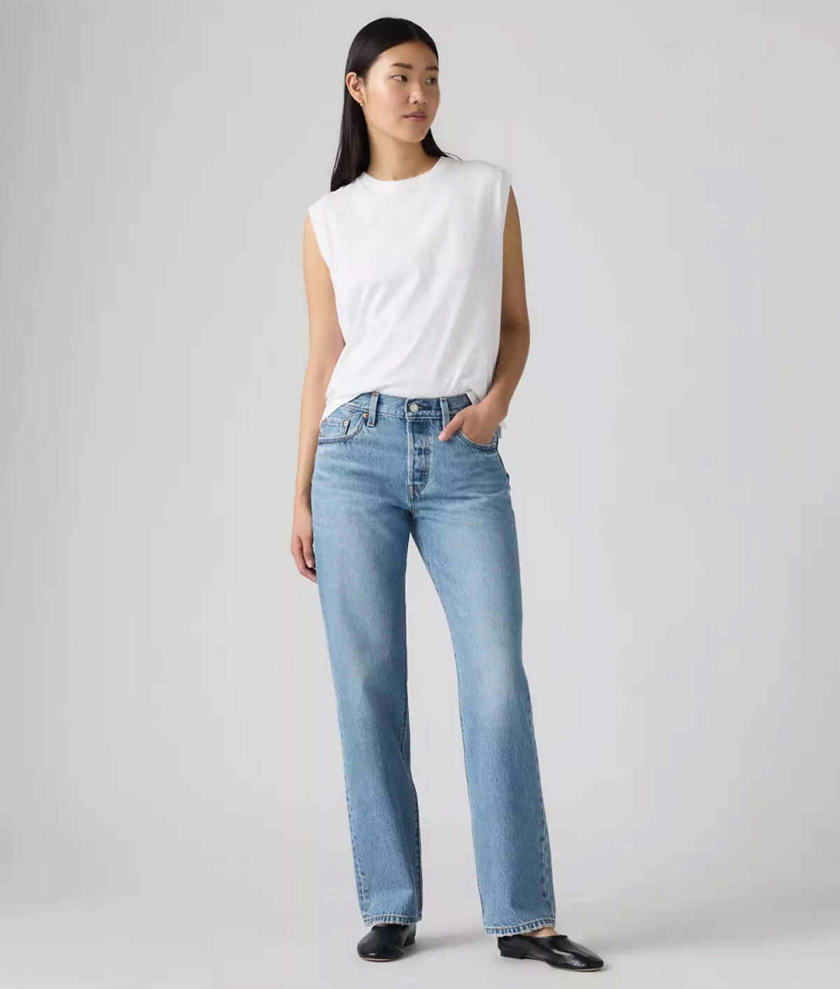 french girl fall: levi's 501 90s jeans