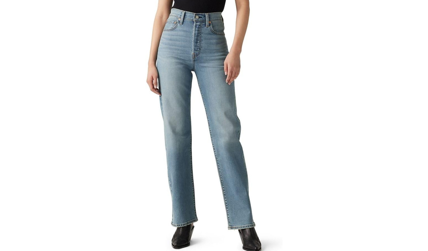 amazon winter fashion levi's ribcage jeans medium wash