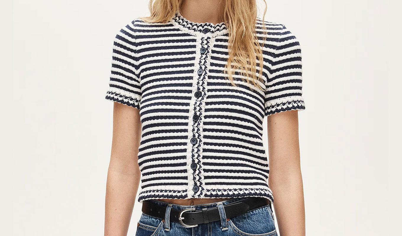 jcrew striped cardigan
