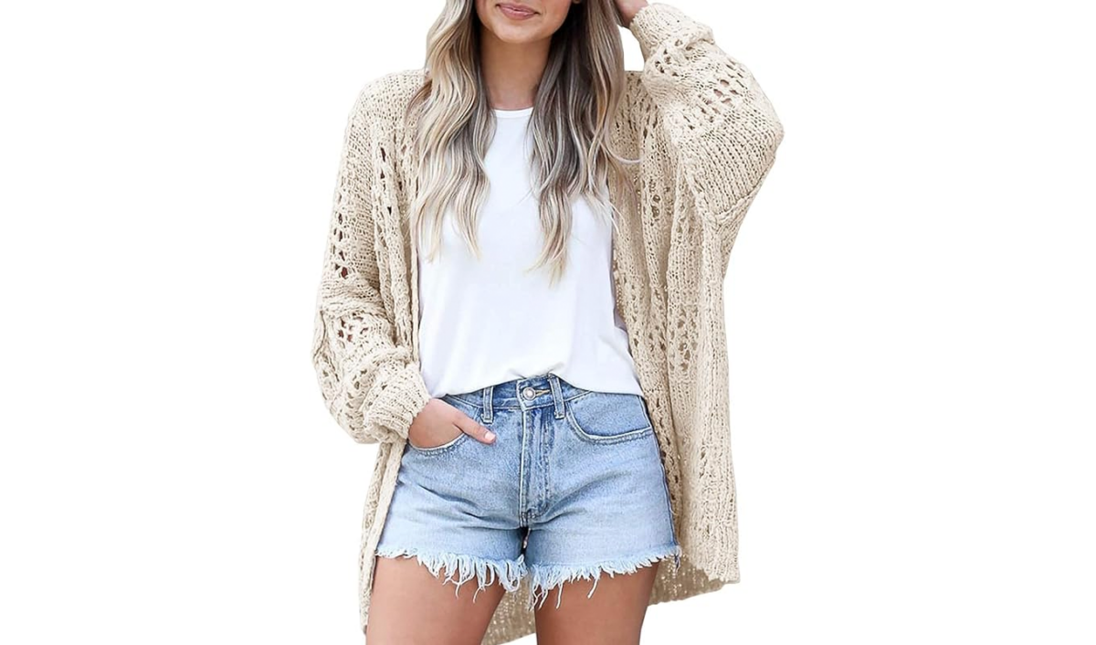 prime day fashion beige crochet sweater 1200x706