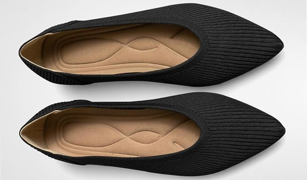 prime day fashion black knit flats 1200x706