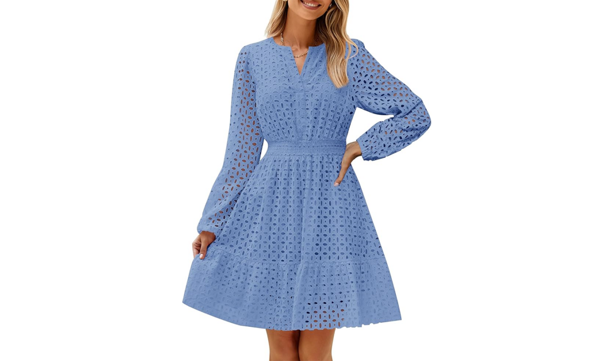 Best Prime Day Fashion Deals 2026: Blue eyelet dress