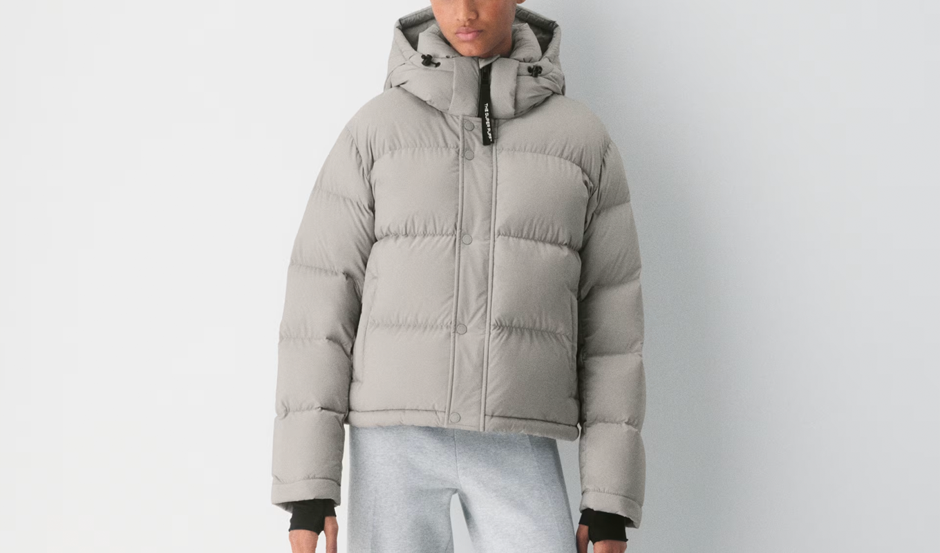 Best Black Friday Deals 2025: Aritzia light gray Super Puff jacket