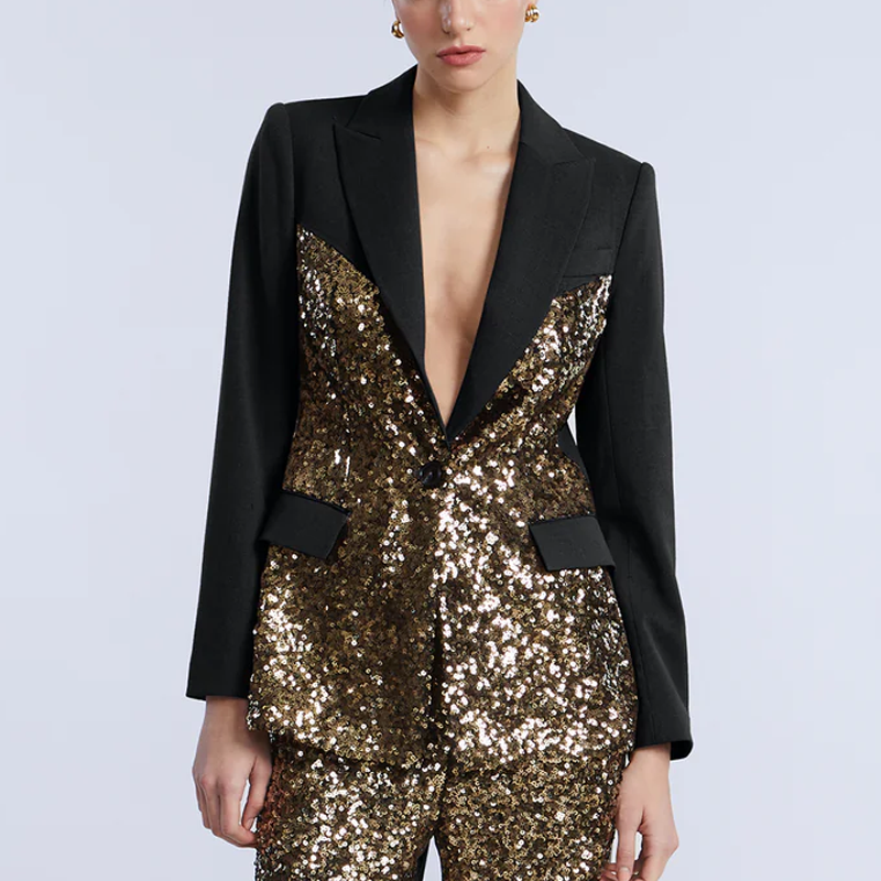 bcbg max azria sequin blazer