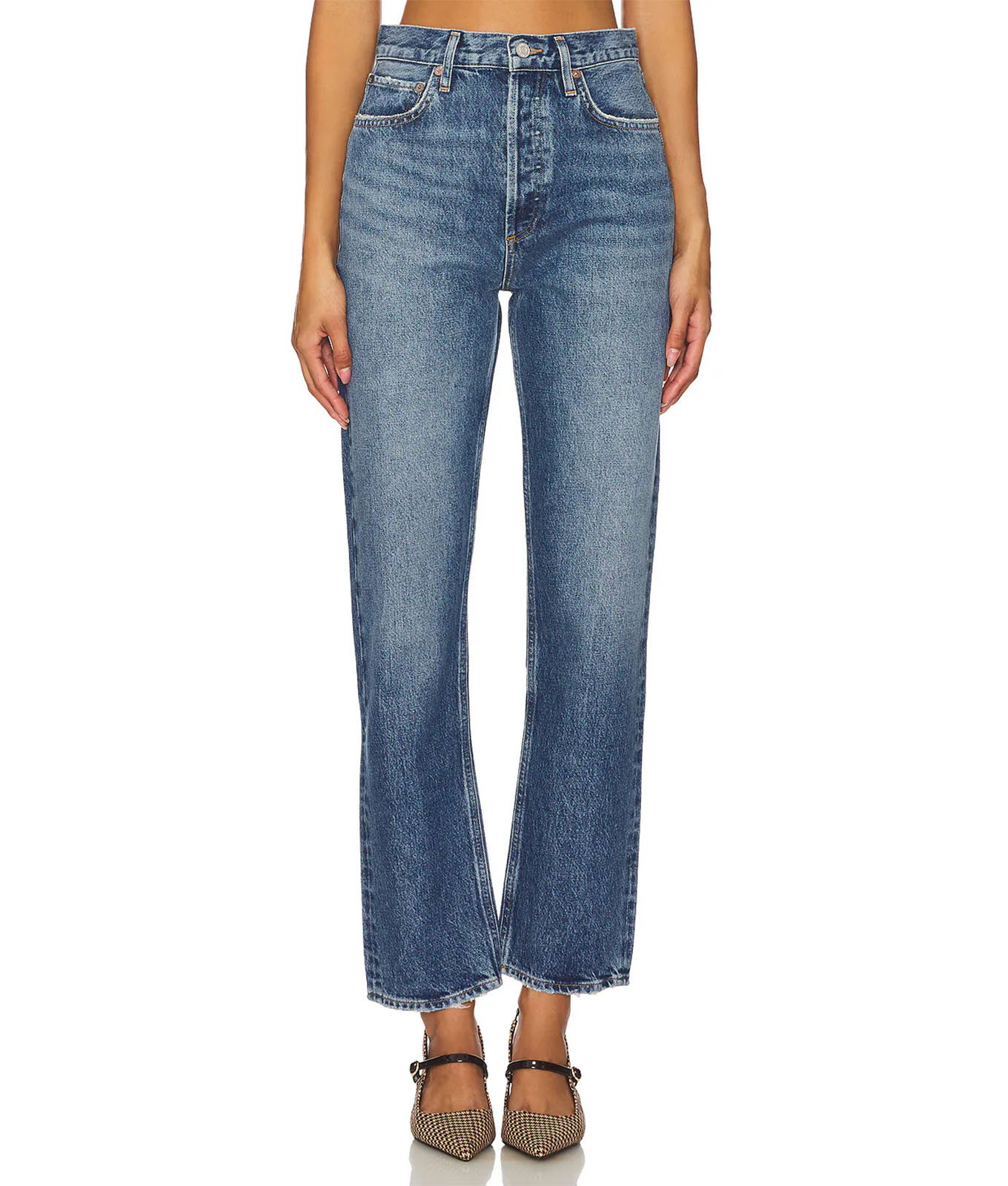 The Agolde 90s Pinch-Waist High-Rise Straight Jeans.