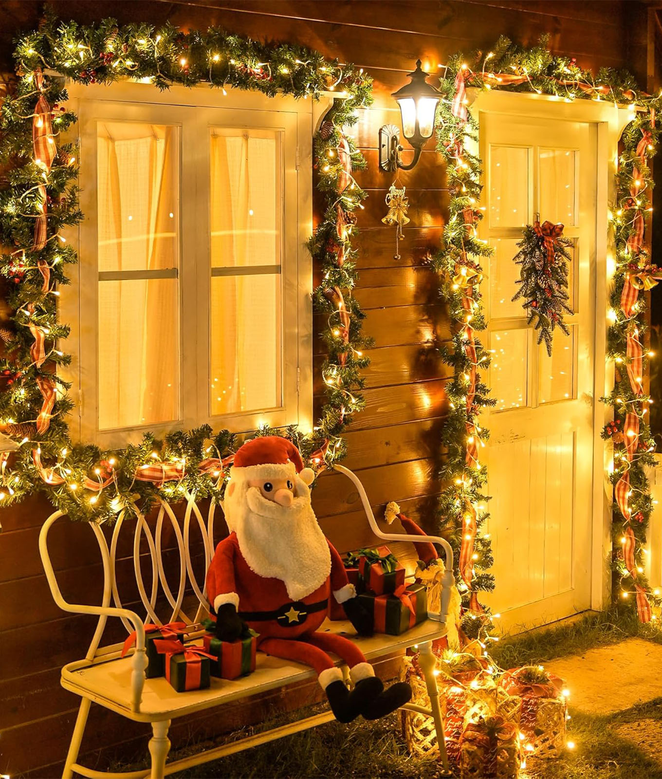 The Jmexsuss 200 LED Christmas Lights Indoor Outdoor.