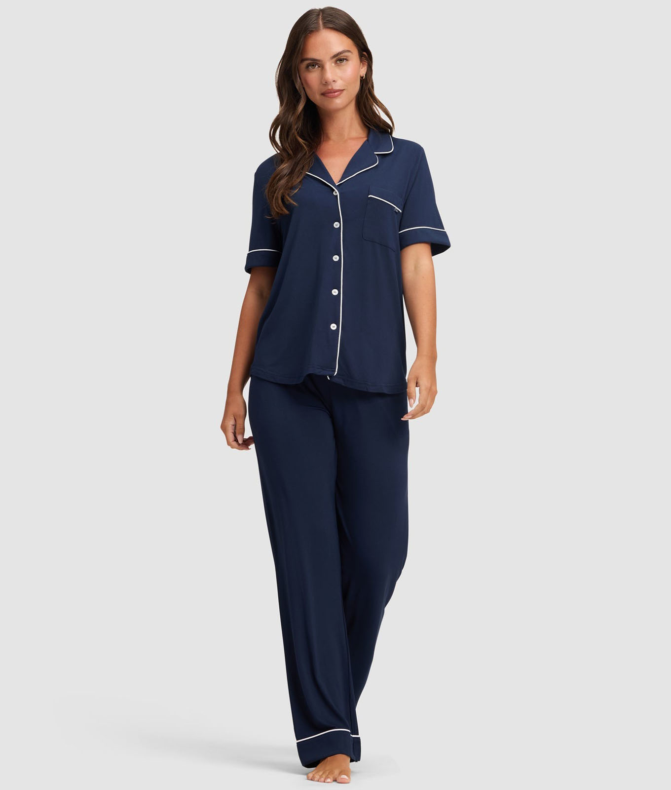 The Cozy Earth Bamboo Stretch-Knit Pajama Set.