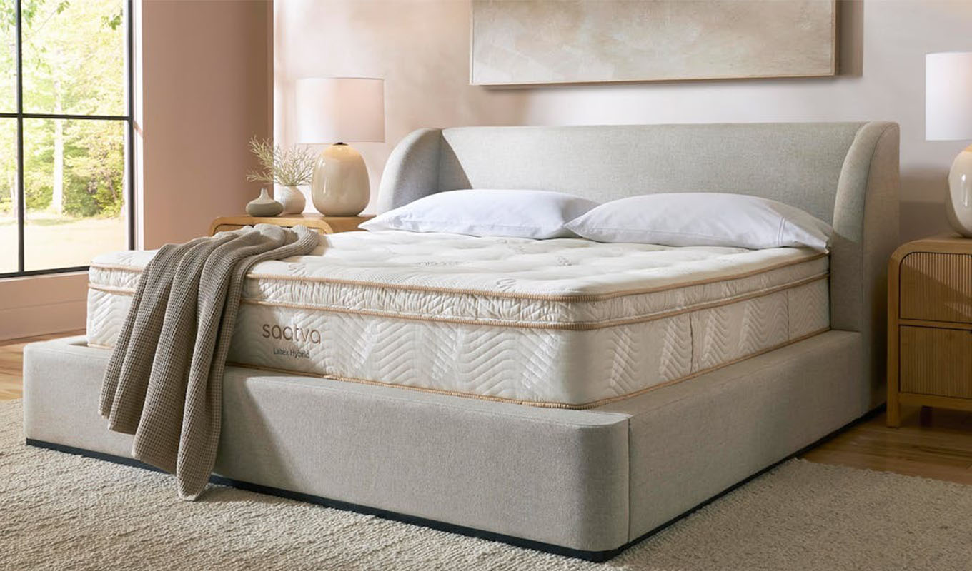 The Saatva Latex Hybrid Mattress.
