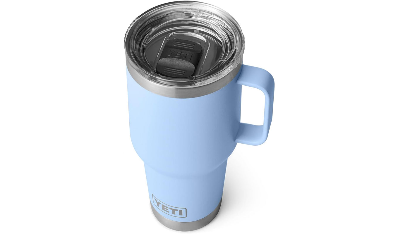 Yeti Amazon Sale: Blue 30-Ounce Rambler with Leakproof Lid
