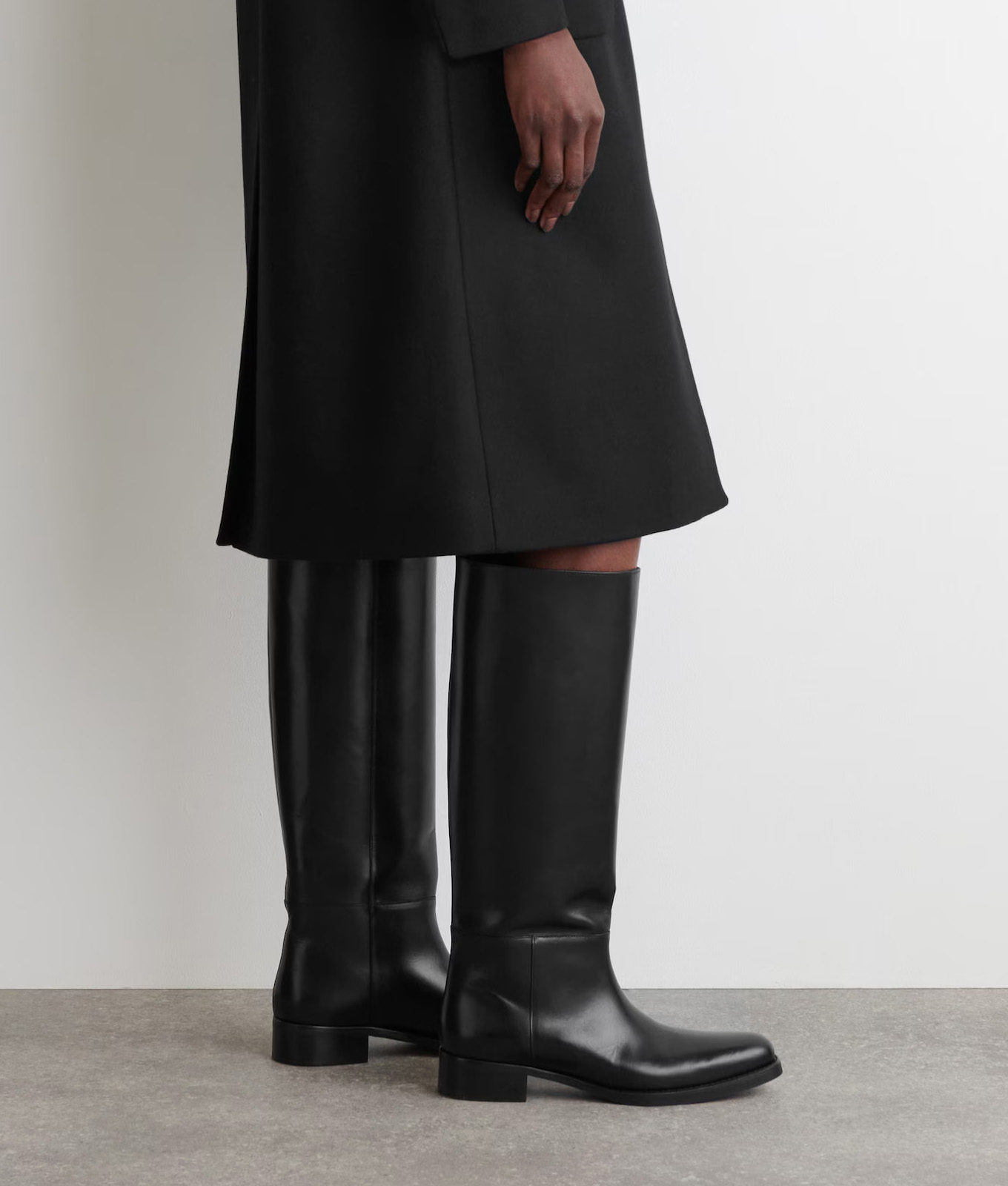 cos black friday black boots flat