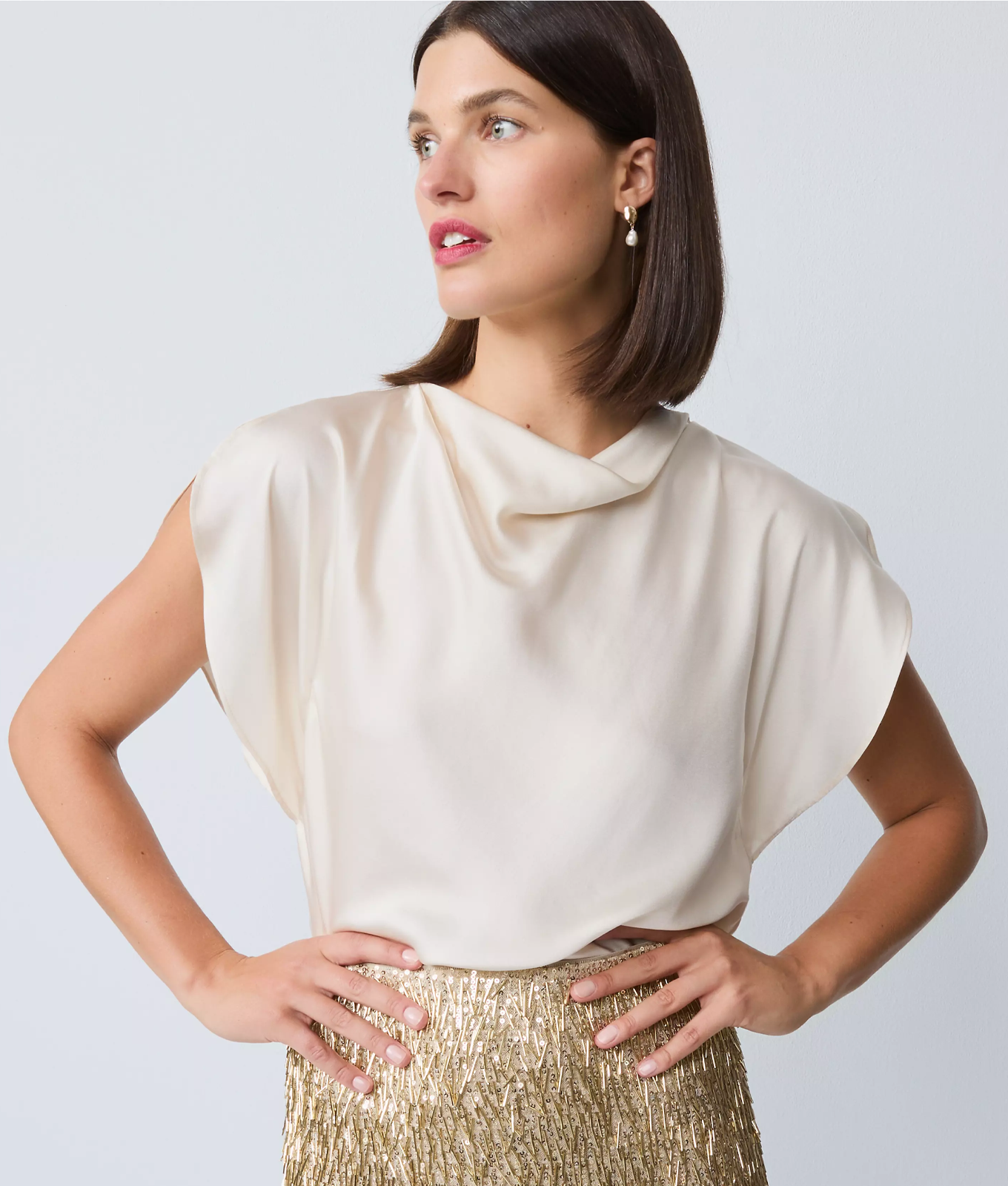 draped blouse ann taylor black friday sale 2025