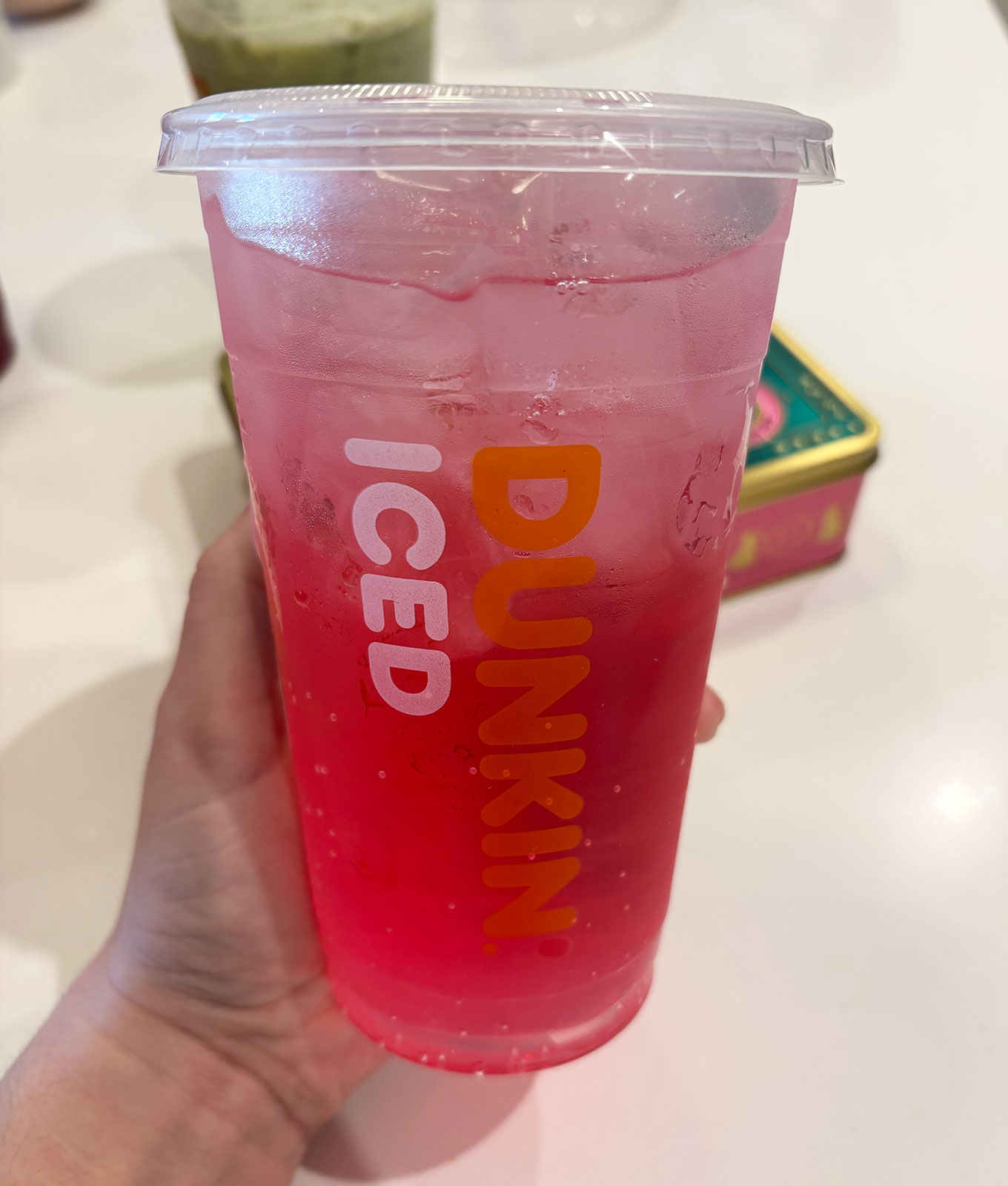 dunkin' wicked menu review: dunkin' wicked pink refresher