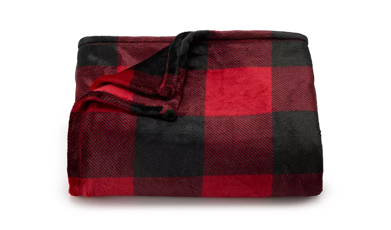 early black friday sales kohl's red plaid blanket