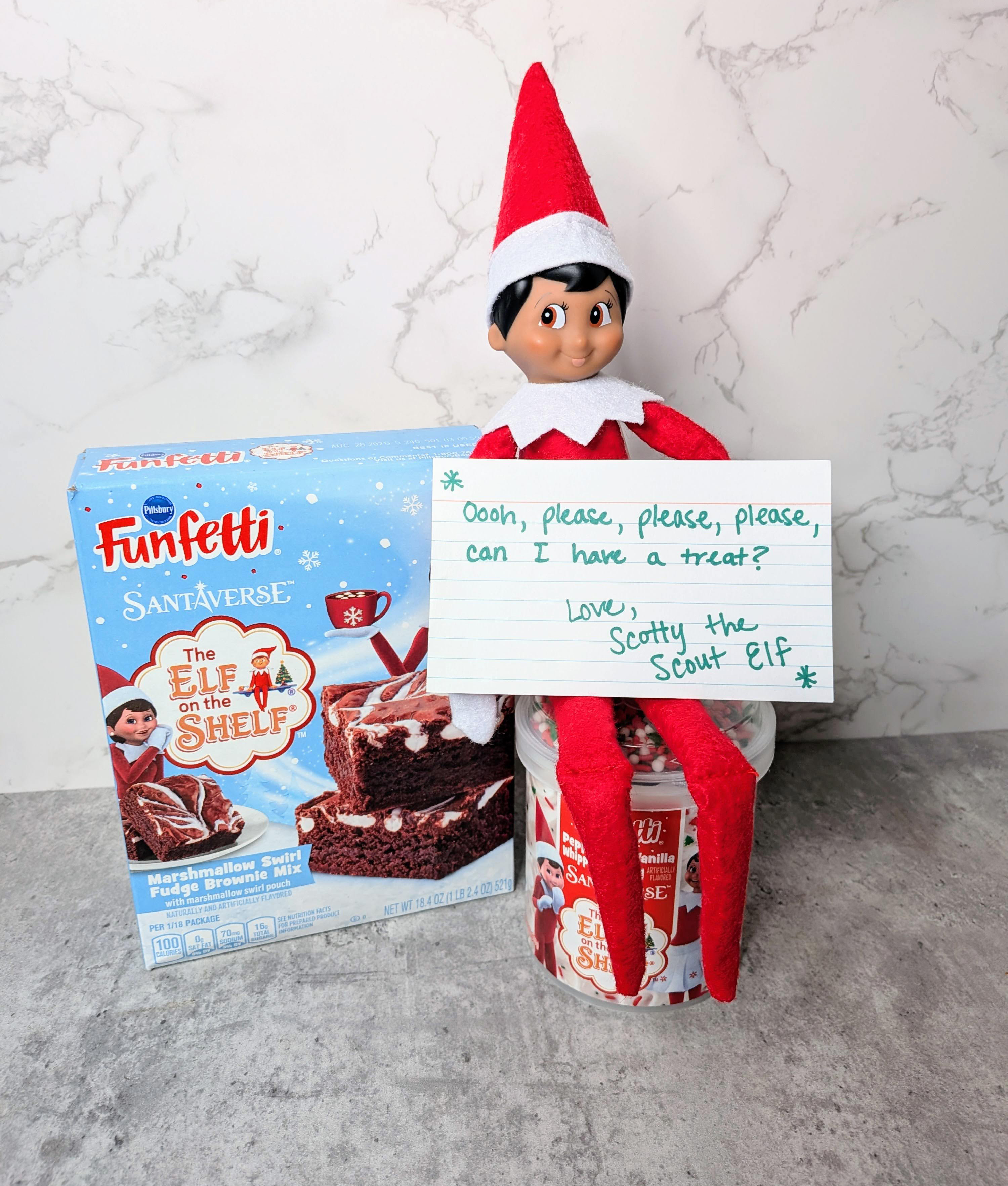 easy elf on the shelf ideas: brownies
