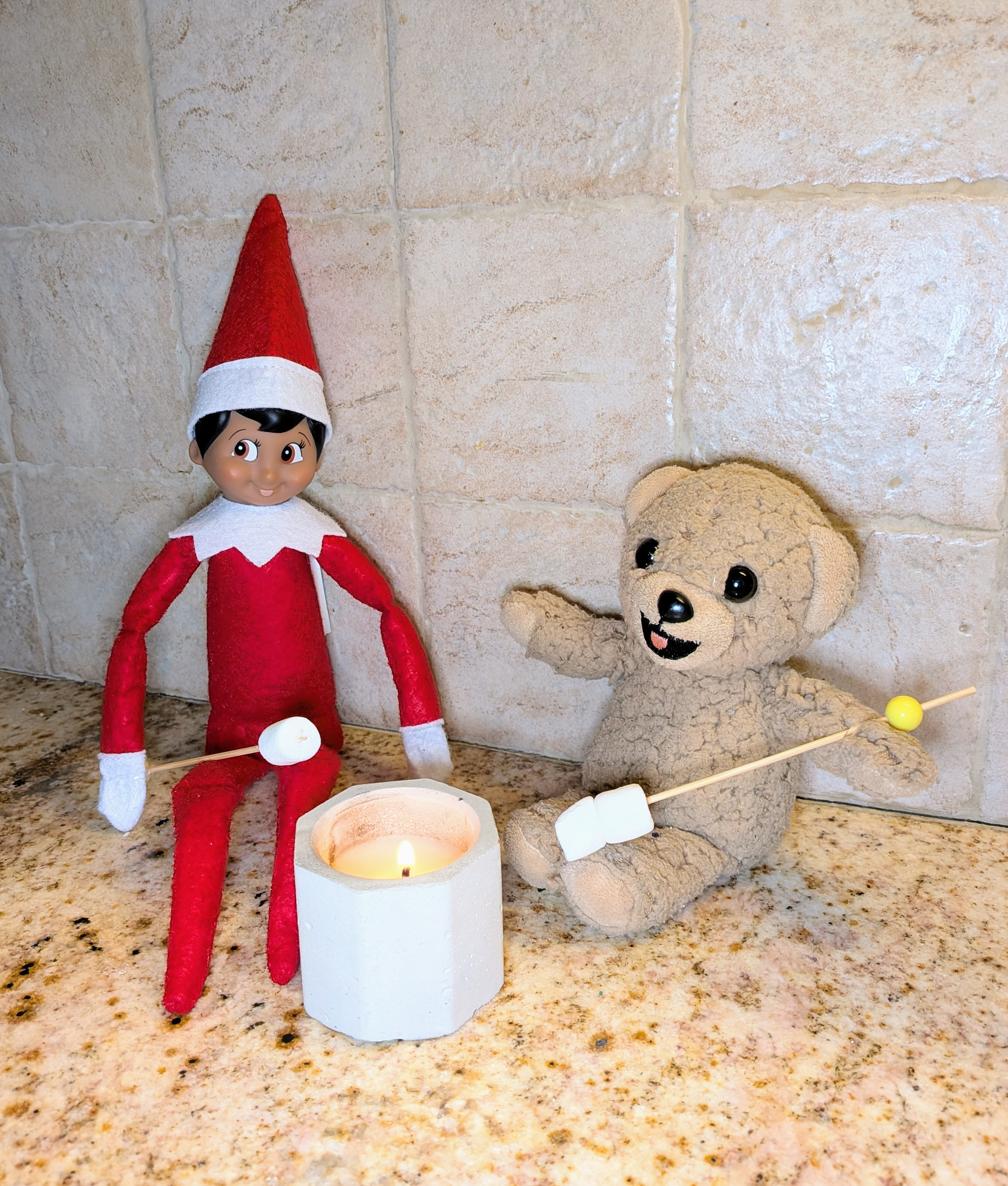 easy elf on the shelf ideas: mini campfire