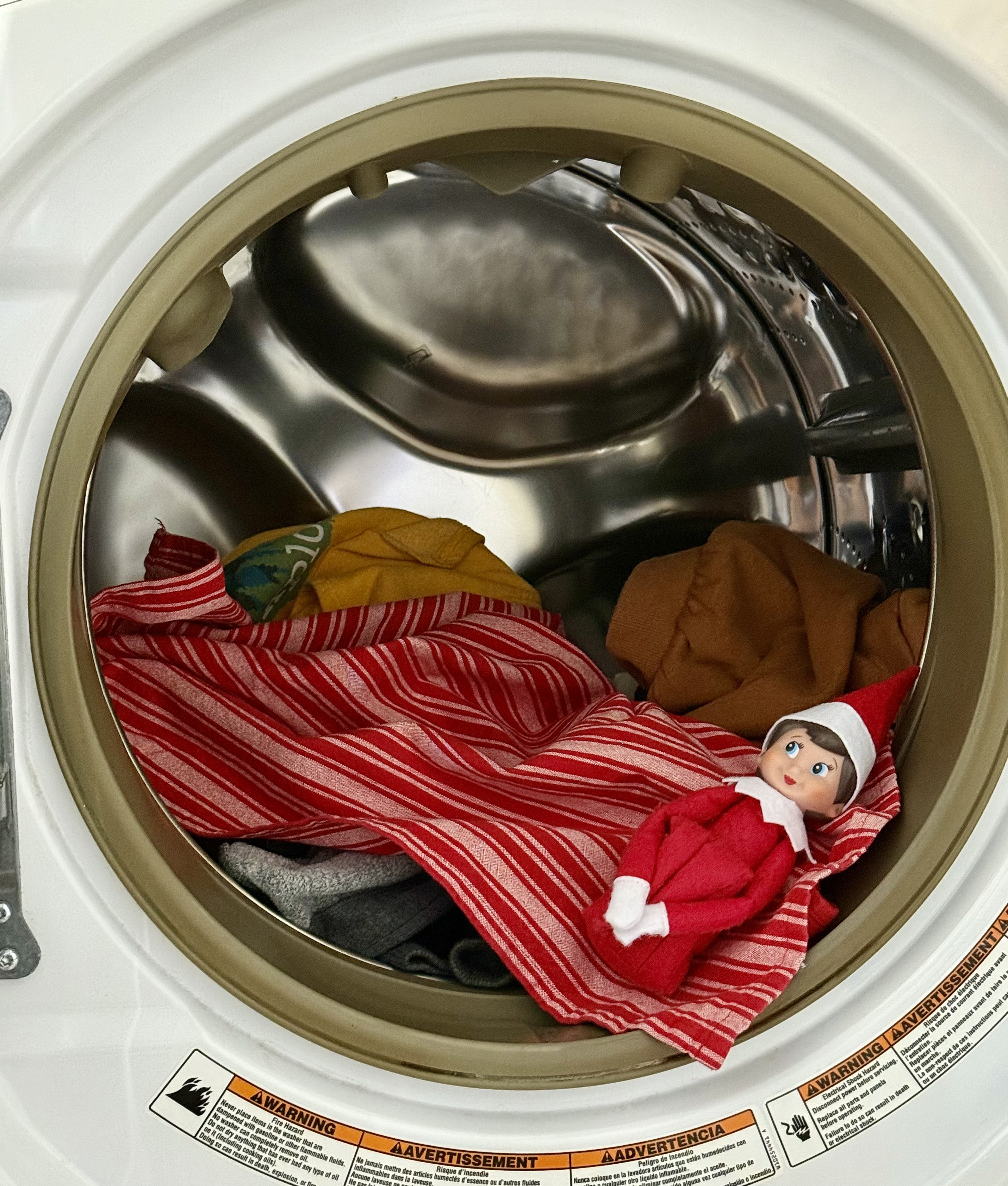 elf in laundry