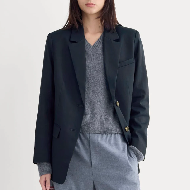 everlane navy blue blazer