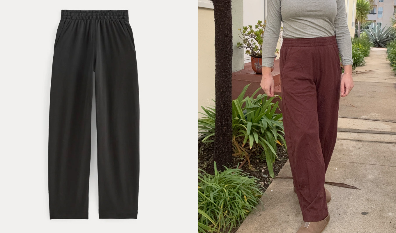everlane off duty barrel pants black friday sale collage