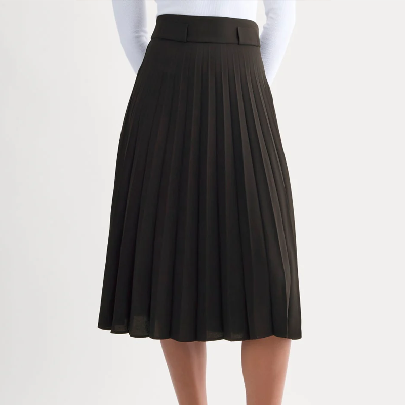 everlane pleated a line skirt