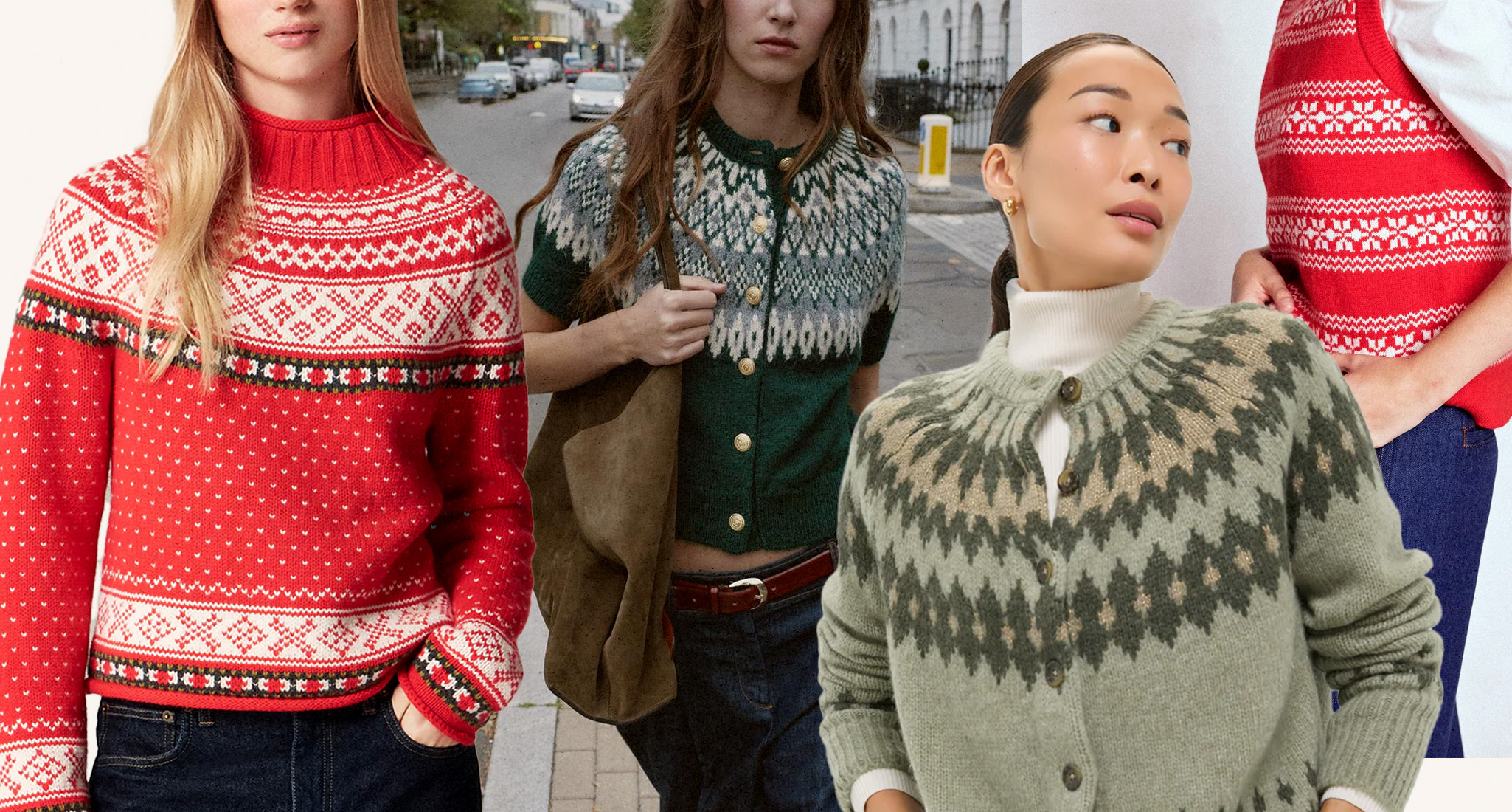 Fair Isle Sweaters Collage