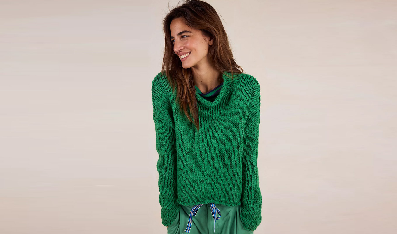 free people sale green sweater