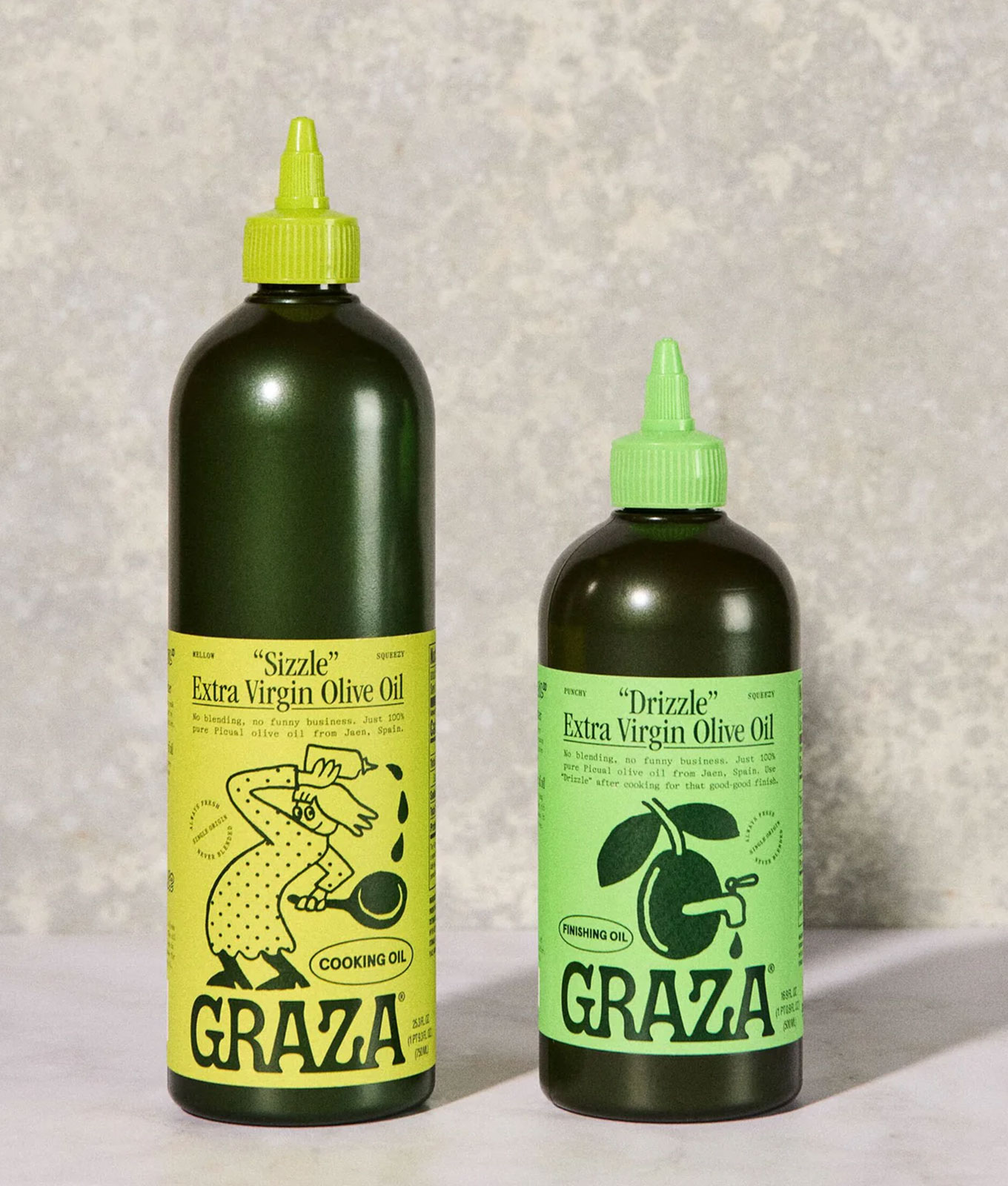 graza olive oil sale: graza duo squeeze bottles