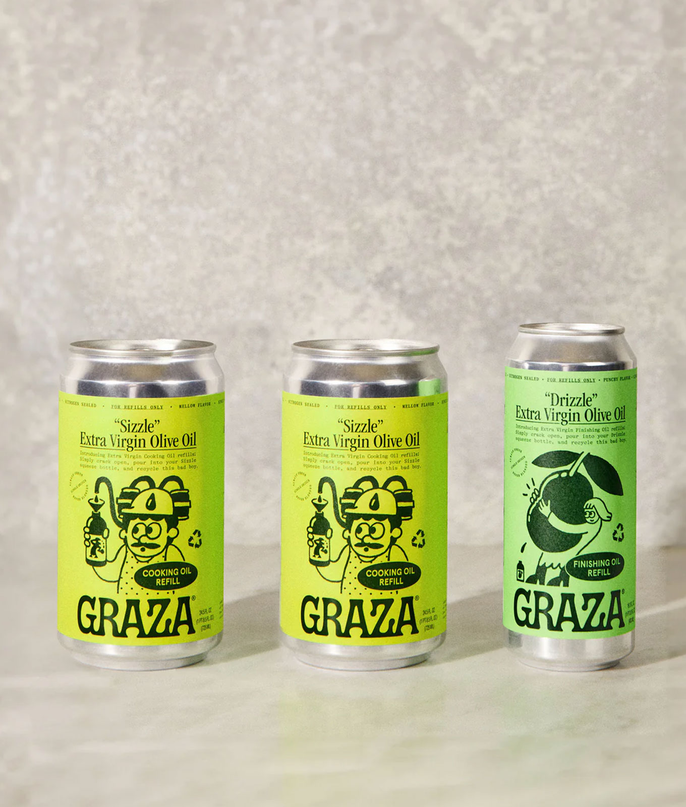 graza olive oil sale: graza refill cans