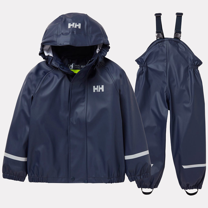 helly hansen blue raingear suit