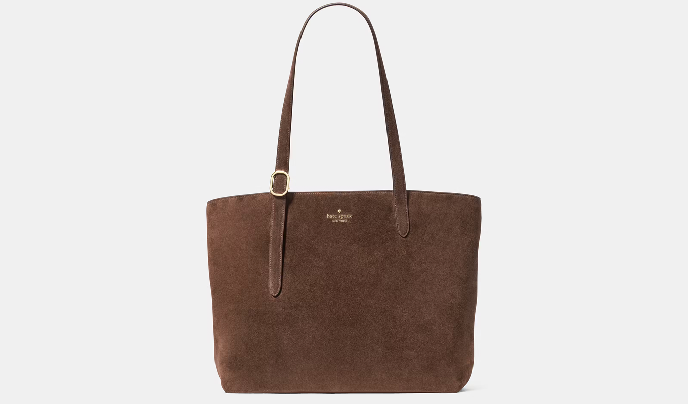 kate spade brown suede tote